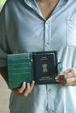 THE PASSPORT HOLDER ( GREEN WEAVE)