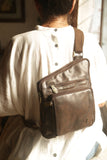 UNISEX CROSS SLING BROWN