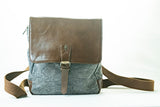 A brown and grey bag 