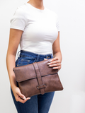Faux Leather Envelope Bag