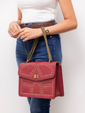 Faux Leather Studded Bag