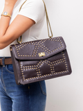 Faux Leather Studded Bag